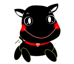 Cute of the Dog - Black Dog sticker #5410049