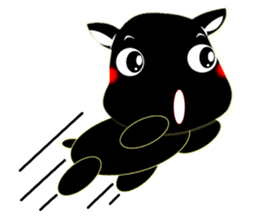 Cute of the Dog - Black Dog sticker #5410050