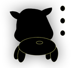 Cute of the Dog - Black Dog sticker #5410052