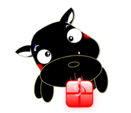 Cute of the Dog - Black Dog sticker #5410053