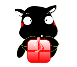 Cute of the Dog - Black Dog sticker #5410054