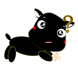 Cute of the Dog - Black Dog sticker #5410057