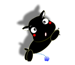 Cute of the Dog - Black Dog sticker #5410058