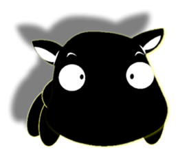 Cute of the Dog - Black Dog sticker #5410059