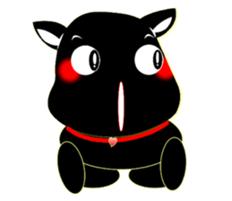 Cute of the Dog - Black Dog sticker #5410062