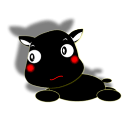 Cute of the Dog - Black Dog sticker #5410063