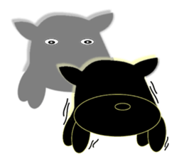 Cute of the Dog - Black Dog sticker #5410064