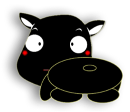 Cute of the Dog - Black Dog sticker #5410068