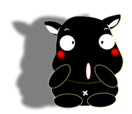 Cute of the Dog - Black Dog sticker #5410070