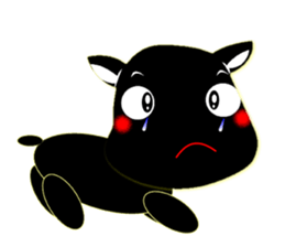 Cute of the Dog - Black Dog sticker #5410072