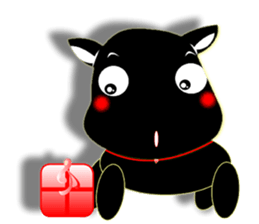 Cute of the Dog - Black Dog sticker #5410074