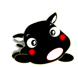 Cute of the Dog - Black Dog sticker #5410076