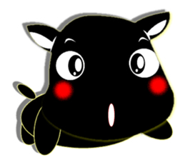 Cute of the Dog - Black Dog sticker #5410077