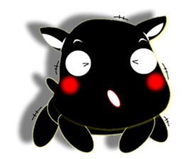 Cute of the Dog - Black Dog sticker #5410079