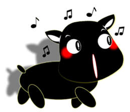 Cute of the Dog - Black Dog sticker #5410083