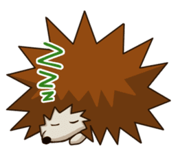 Porcupine and spiny daily life sticker #5410165