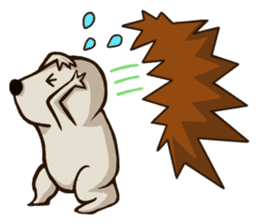 Porcupine and spiny daily life sticker #5410167