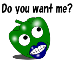 Lips peppers English sticker #5411124