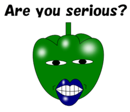 Lips peppers English sticker #5411140