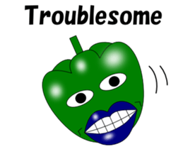 Lips peppers English sticker #5411141