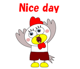 Conversation with funny chicken English sticker #5411329