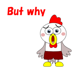 Conversation with funny chicken English sticker #5411337