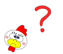 Conversation with funny chicken English sticker #5411338