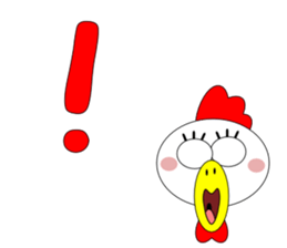 Conversation with funny chicken English sticker #5411339