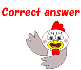 Conversation with funny chicken English sticker #5411341