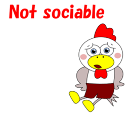 Conversation with funny chicken English sticker #5411345