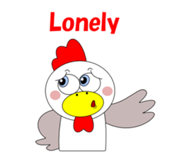 Conversation with funny chicken English sticker #5411347
