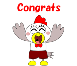 Conversation with funny chicken English sticker #5411349