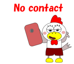 Conversation with funny chicken English sticker #5411355