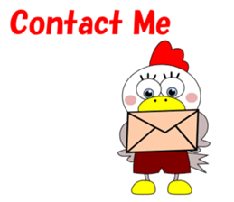 Conversation with funny chicken English sticker #5411357