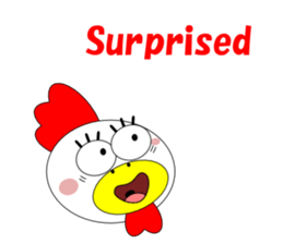 Conversation with funny chicken English sticker #5411362