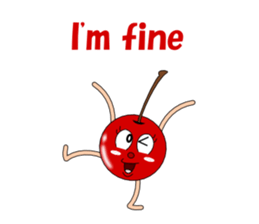Conversation with cherries English sticker #5411411