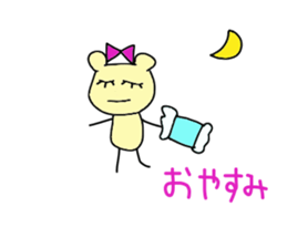 Ribbon of the bear sticker #5411643