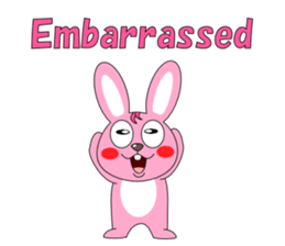 Conversation with pink rabbit English sticker #5412071