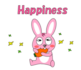 Conversation with pink rabbit English sticker #5412078