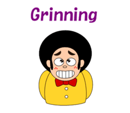 Conversation with Mr. Afro English sticker #5412159