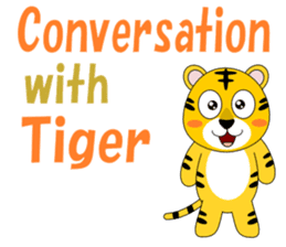 Conversation with tiger English sticker #5412284