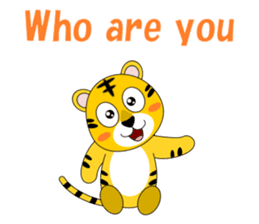 Conversation with tiger English sticker #5412309