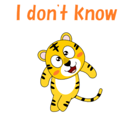 Conversation with tiger English sticker #5412318