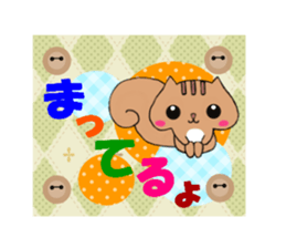 Handmade style sticker of Squirrel sticker #5413961