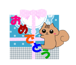 Handmade style sticker of Squirrel sticker #5413973