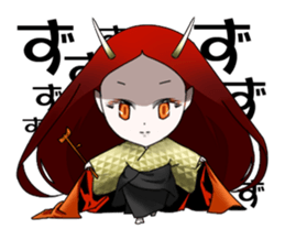 Sticker of Noh and Kyogen GIRLS sticker #5414600