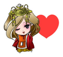 Sticker of Noh and Kyogen GIRLS sticker #5414603