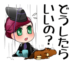 Sticker of Noh and Kyogen GIRLS sticker #5414617