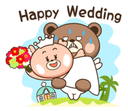 Wedding sticker~Kumako&Kumata sticker #5415532