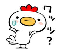 Cute chicken and cute sparrow sticker #5416464
